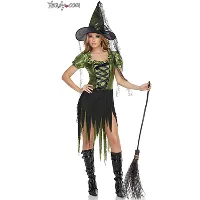 मोहक पन्ना चुड़ैल पोशाक